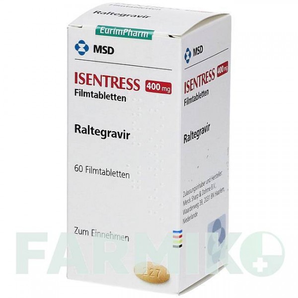 ІСЕНТРЕСС (ISENTRESS) 400 мг таблетки 60 шт - Ралтегравір EURIMPHARM
