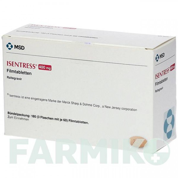 ИСЕНТРЕСС (ISENTRESS) 400 мг таблетки 60 шт - Ралтегравир KOHLPHARMA