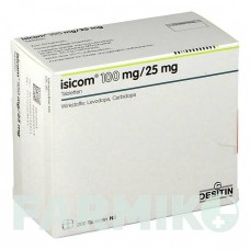 ИЗИКОМ (ISICOM) 100 мг/25 мг таблетки 200 шт - Леводопа, Карбидопа DESITIN