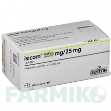 ИЗИКОМ (ISICOM) 250 мг/25 мг таблетки 100 шт - Леводопа, Карбидопа DESITIN