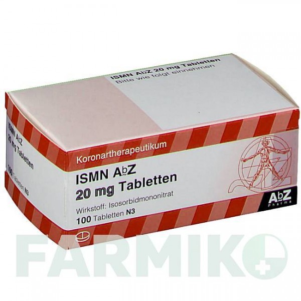 ИСМН (ISMN) 20 мг таблетки 100 шт - Изосорбида мононитрат ABZ PHARMA