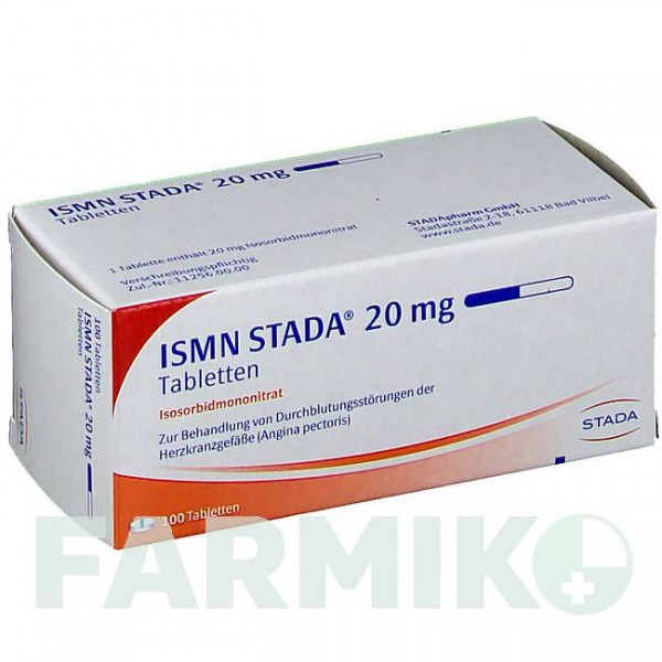 ИСМН (ISMN) 20 мг таблетки 100 шт - Изосорбида мононитрат STADAPHARM