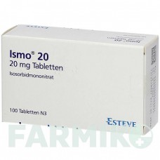 ІСМО (ISMO) 20 таблетки 100 шт - Ізосорбіду мононітрат ESTEVE PHARMACEUTICALS
