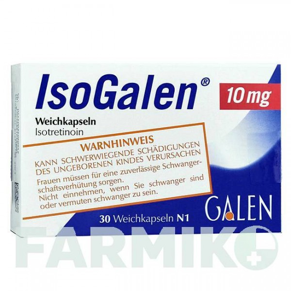 ИЗОГАЛЕН (ISOGALEN) 10 мг капсулы 30 шт - Изотретиноин GALENPHARMA