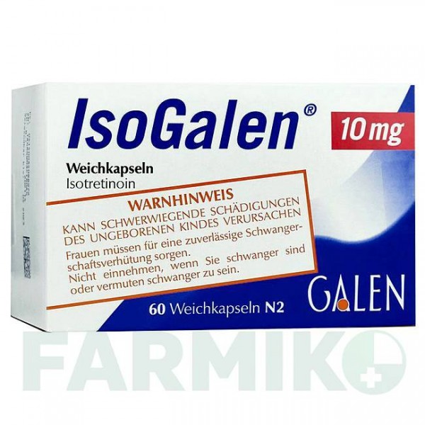 ИЗОГАЛЕН (ISOGALEN) 10 мг капсулы 60 шт - Изотретиноин GALENPHARMA