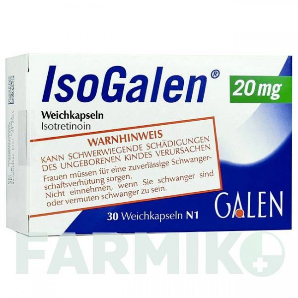ИЗОГАЛЕН (ISOGALEN) 20 мг капсулы 30 шт - Изотретиноин GALENPHARMA