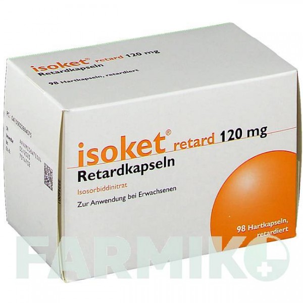 ИЗОКЕТ (ISOKET) 120 мг капсулы 98 шт - Изосорбида динитрат MERUS LABS
