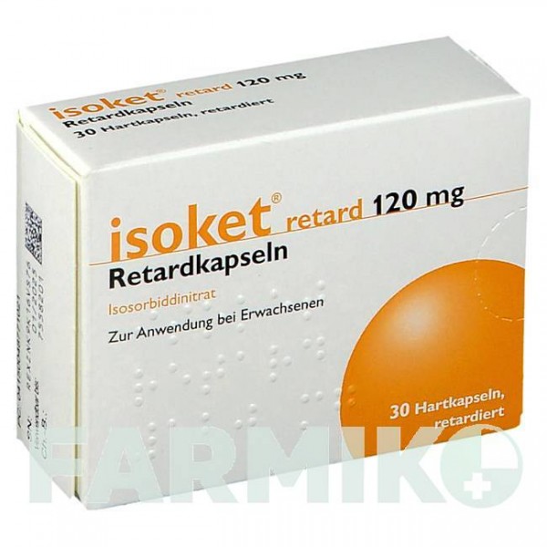ИЗОКЕТ (ISOKET) 120 мг капсулы 30 шт - Изосорбида динитрат MERUS LABS