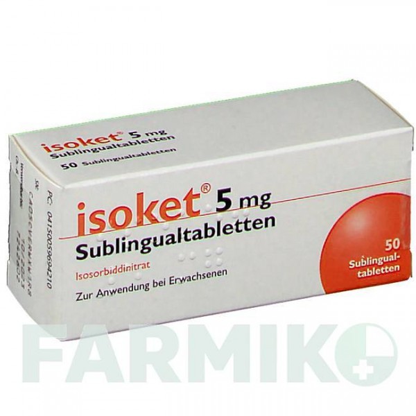 ІЗОКЕТ (ISOKET) 5 мг таблетки 50 шт - Ізосорбіду динітрат MERUS LABS