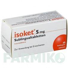 ІЗОКЕТ (ISOKET) 5 мг таблетки 60 шт - Ізосорбіду динітрат MERUS LABS