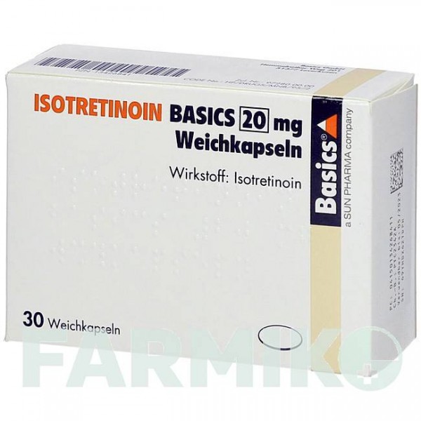 ІЗОТРЕТИНОЇН (ISOTRETINOIN) 20 мг капсули 30 шт - Ізотретиноїн BASICS