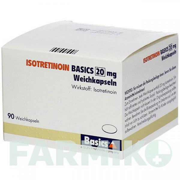 ІЗОТРЕТИНОЇН (ISOTRETINOIN) 20 мг капсули 90 шт - Ізотретиноїн BASICS