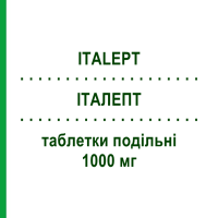 ІТАЛЕПТ (ITALEPT) 1000 мг таблетки подільні 30 шт - Леветирацетам SO.SE.PHARM