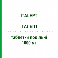 ИТАЛЕПТ (ITALEPT) 1000 мг таблетки делимые 30 шт - Леветирацетам SO.SE.PHARM