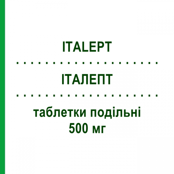 ИТАЛЕПТ (ITALEPT) 500 мг таблетки делимые 60 шт - Леветирацетам SO.SE.PHARM