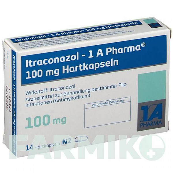 ИТРАКОНАЗОЛ (ITRACONAZOL) 100 мг капсулы 14 шт - Итраконазол 1 A PHARMA