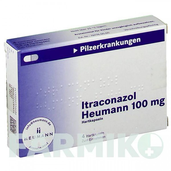 ІТРАКОНАЗОЛ (ITRACONAZOL) 100 мг капсули 4 шт - Ітраконазол HEUMANN PHARMA