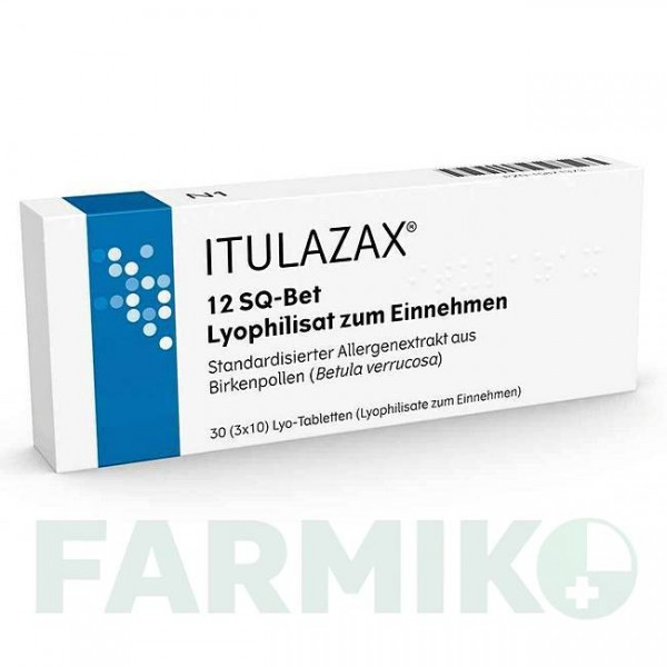 ИТУЛАЗАКС (ITULAZAX) 12 SQ таблетки 30 шт - Пыльца деревьев ALK-ABELLO