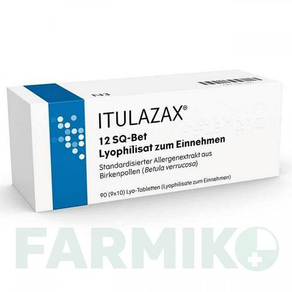 ИТУЛАЗАКС (ITULAZAX) 12 SQ таблетки 90 шт - Пыльца деревьев ALK-ABELLO