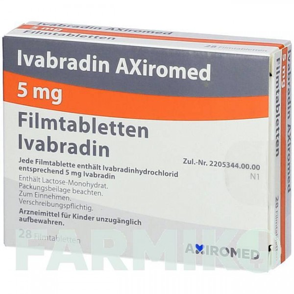 ІВАБРАДИН (IVABRADIN) 5 мг таблетки 28 шт - Івабрадин MEDICAL VALLEY INVEST