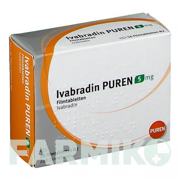 ІВАБРАДИН (IVABRADIN) 5 мг таблетки 56 шт - Івабрадин PUREN PHARMA