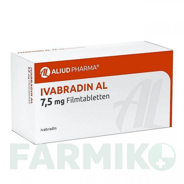 ІВАБРАДИН (IVABRADIN) 7,5 мг таблетки 98 шт - Івабрадин ALIUD PHARMA
