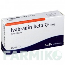 ІВАБРАДИН (IVABRADIN) 7,5 мг таблетки 28 шт - Івабрадин BETAPHARM