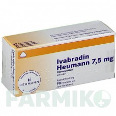 ІВАБРАДИН (IVABRADIN) 7,5 мг таблетки 98 шт - Івабрадин HEUMANN PHARMA