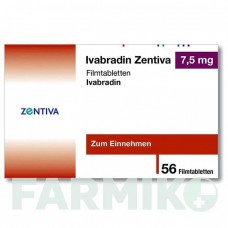 ІВАБРАДИН (IVABRADIN) 7,5 мг таблетки 56 шт - Івабрадин ZENTIVA