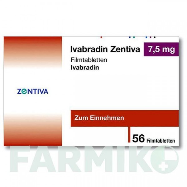 ІВАБРАДИН (IVABRADIN) 7,5 мг таблетки 56 шт - Івабрадин ZENTIVA