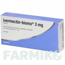 ИВЕРМЕКТИН (IVERMECTIN) 3 мг таблетки 16 шт - Ивермектин BIOMO PHARMA