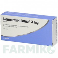 ИВЕРМЕКТИН (IVERMECTIN) 3 мг таблетки 20 шт - Ивермектин BIOMO PHARMA