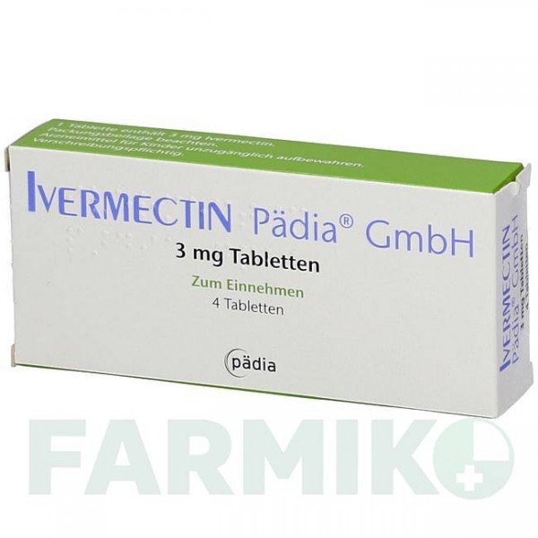 ІВЕРМЕКТИН (IVERMECTIN) 3 мг таблетки 4 шт - Івермектин PADIA