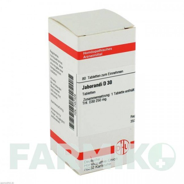 ЯБОРАНДІ (JABORANDI) D 30 таблетки 80 шт - Гомеопатія DHU