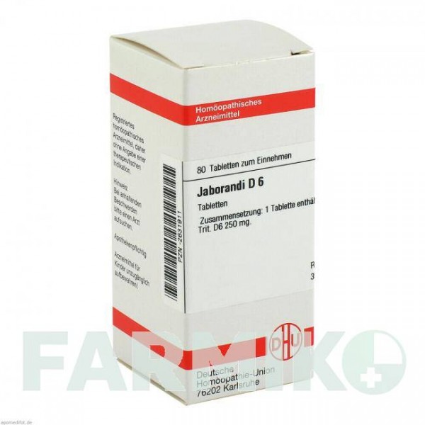 ЯБОРАНДІ (JABORANDI) D 6 таблетки 80 шт - Гомеопатія DHU