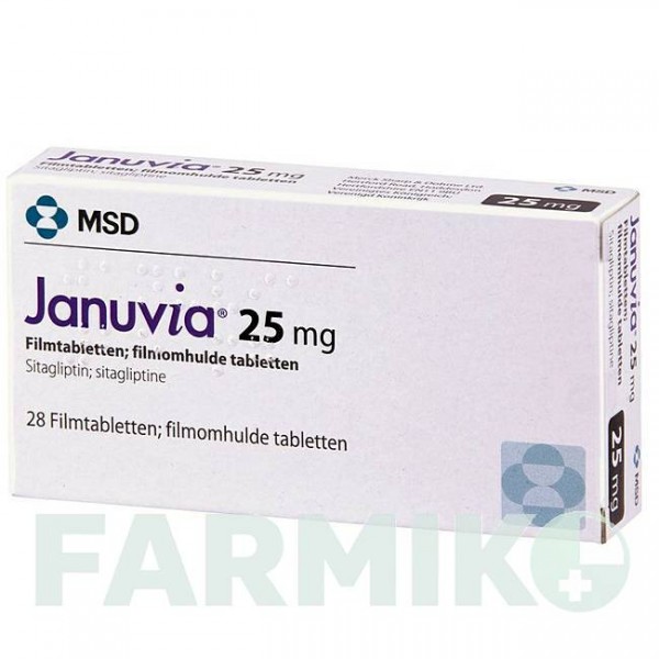 ЯНУВИЯ (JANUVIA) 25 мг таблетки 28 шт - Ситаглиптин MSD