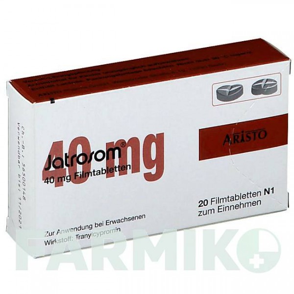 ЯТРОСОМ (JATROSOM) 40 мг таблетки 20 шт - Транілципромін ARISTO PHARMA