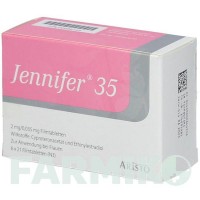 ДЖЕННИФЕР (JENNIFER) 2 мг/0,035 мг таблетки 6x21 шт - Ципротерон, Эстроген ARISTO PHARMA