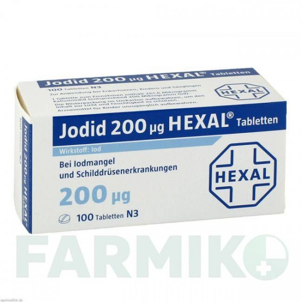 ЙОДИД (JODID) 200 таблетки 100 шт - Йодид HEXAL