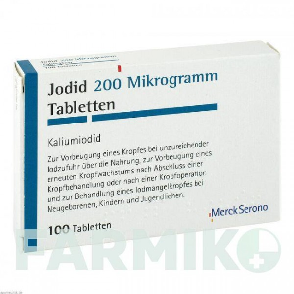 ЙОДИД (JODID) 200 таблетки 100 шт - Йодид MERCK HEALTHCARE