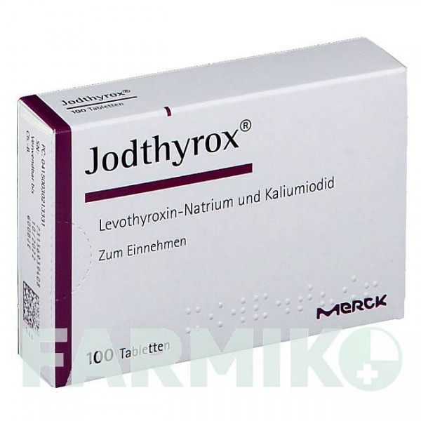 ЙОДТИРОКС (JODTHYROX) таблетки 100 шт - Левотироксин, Йодид калію MERCK HEALTHCARE
