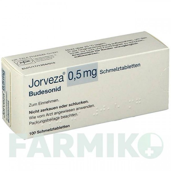 ЙОРВЕЗА (JORVEZA) 0,5 мг таблетки 100 шт - Будесонид DR.FALK PHARMA