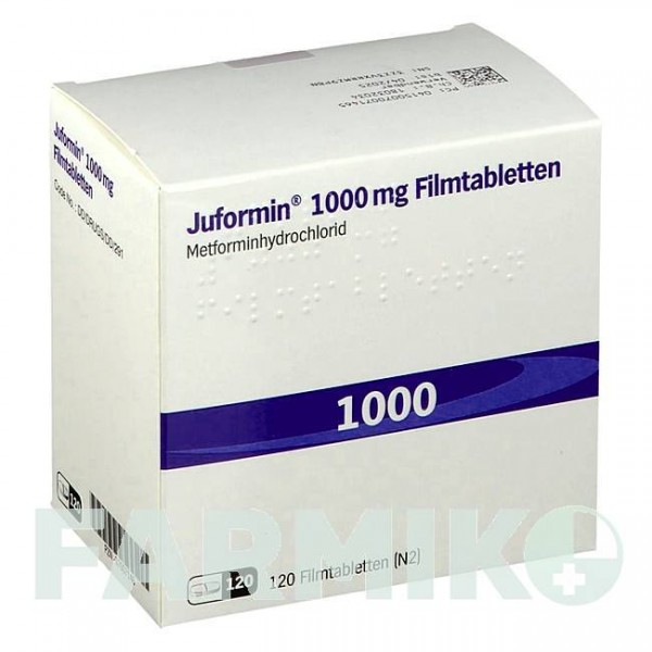 ЮФОРМИН (JUFORMIN) 1000 мг таблетки 120 шт - Метформин JUTA PHARMA