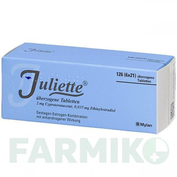 ДЖУЛЬЄТТА (JULIETTE) таблетки 6x21 шт - Ципротерон, Естроген VIATRIS