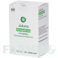 ЮЛУКА (JULUCA) 50 мг/25 мг таблетки 1x30 шт - Долутегравир, Рилпивирин VIIV HEALTHCARE