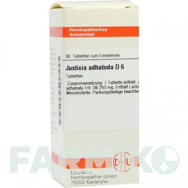 ЮСТИЦІЯ (JUSTICIA) D 6 таблетки 80 шт - Гомеопатія DHU