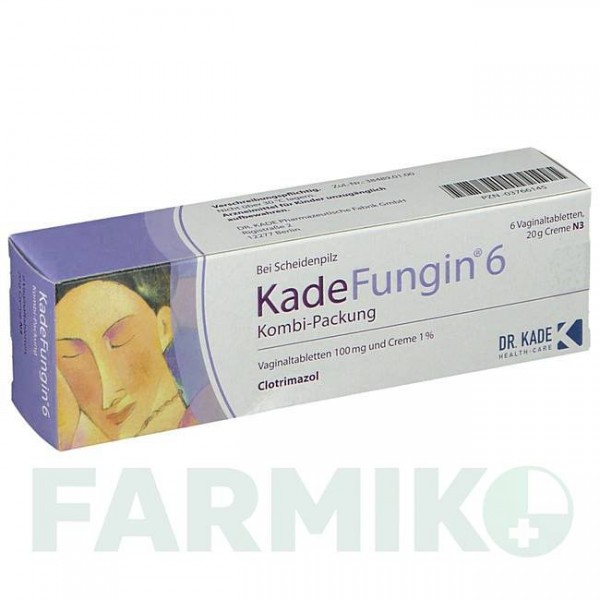 КАДЕФУНГІН (KADEFUNGIN) 20 г + 6 шт пакет 1 шт - Клотримазол DR.KADE