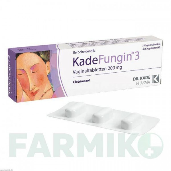 КАДЕФУНГІН (KADEFUNGIN) таблетки 3 шт - Клотримазол DR.KADE