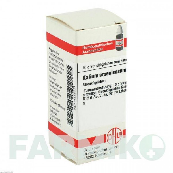 КАЛИУМ АРСЕНИКОЗУМ (KALIUM ARSENICOSUM) D 12 глобули 10 г - Гомеопатия DHU