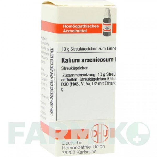 КАЛИУМ АРСЕНИКОЗУМ (KALIUM ARSENICOSUM) D 30 глобули 10 г - Гомеопатия DHU